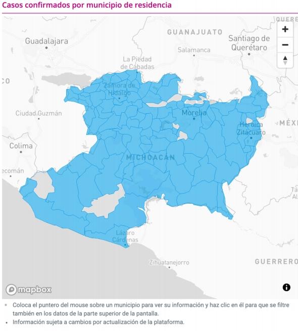 Supera Michoacán los 7 mil contagios de Covid – 19