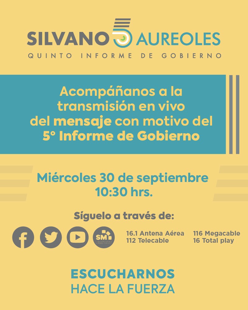 Virtual, Quinto Informe de Gobierno de Silvano Aureoles