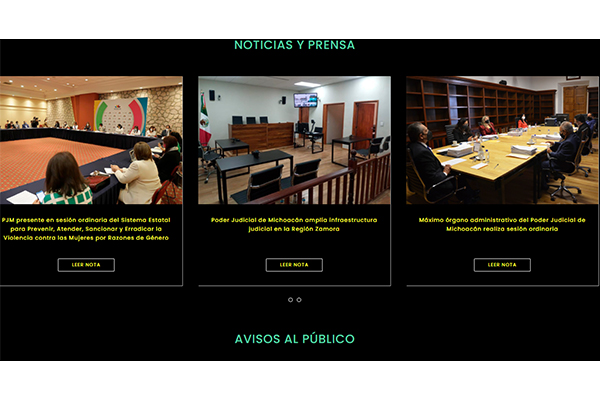 Nueva página de internet del Poder Judicial de Michoacán mejora la accesibilidad para personas con discapacidad