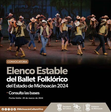 ¿Quieres ser parte del Ballet Folklórico de Michoacán? esta convocatoria es para ti