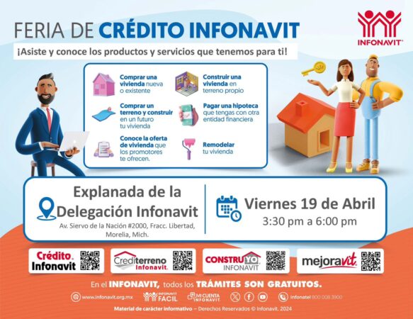 Infonavit acerca créditos a derechohabientes de Michoacán