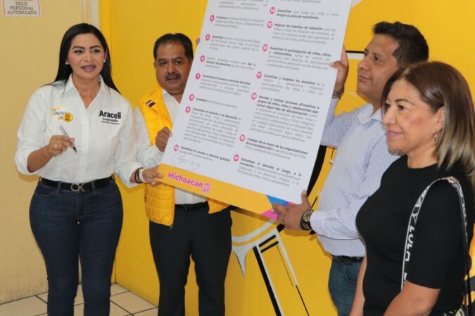 PRD y Araceli Saucedo firman 20 compromisos a favor de niñas, niños y adolescentes