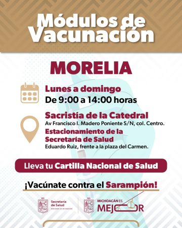 SSM instala módulos de vacunación para mantener la protección de las familias