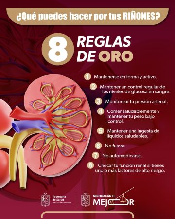 Hábitos saludables, la mejor defensa para prevenir la insuficiencia renal: SSM