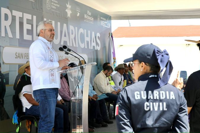 Cuartel Kuarichas, eje de capacitación y coordinación operativa para la Meseta Purépecha: Bedolla