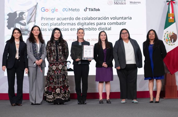 Gobierno de CSP firma primer acuerdo de colaboración con google, meta y tiktok para combatir violencia digital contra las mujeres