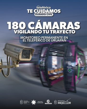 Seguridad en tiempo real: así funcionarán las 180 cámaras del teleférico de Uruapan