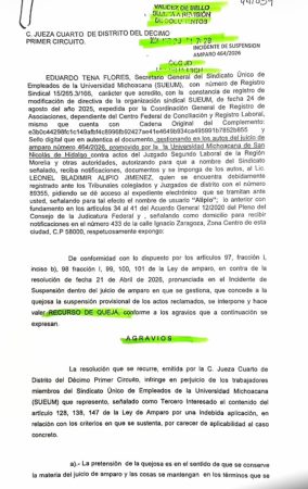 SUEUM interpone recursos de queja ante tribunales federales que declaran huelga de puertas abiertas