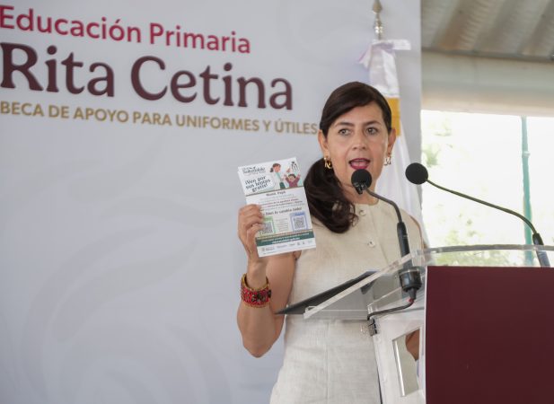 Beca Rita Cetina da tranquilidad a las familias: Gabriela Molina