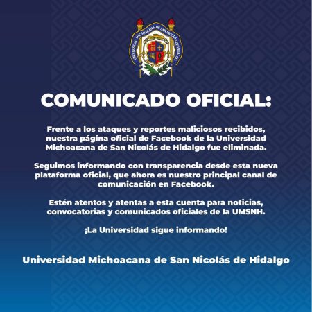 Lanza la UMSNH aviso urgente