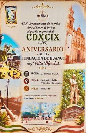Villa Morelos se alista para celebrar 499 años de historia, tradición y orgullo: Julio César Conejo Alejos, invita a ser parte de la celebración